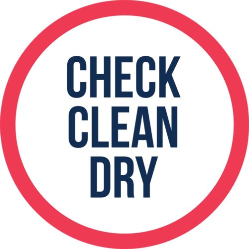 Check, Clean, Dry Logo